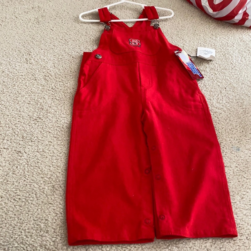 Collegiate toddler NC STATE overalls.  24 months